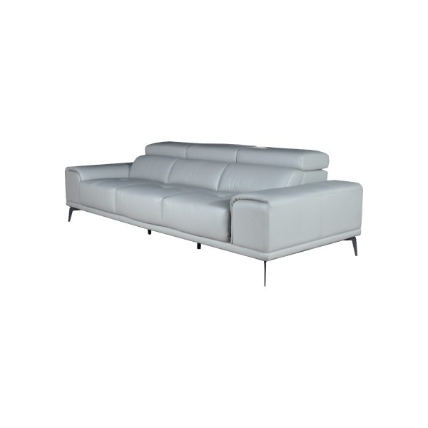 ENZO 3 Seater Leather Sofa - Image 3